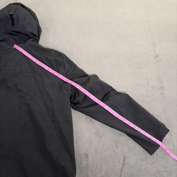 Lands End Waterproof Windproof Hooded Squall Jacket Sz Lg 14-16 Anti-Static BLK - Picture 16 of 16